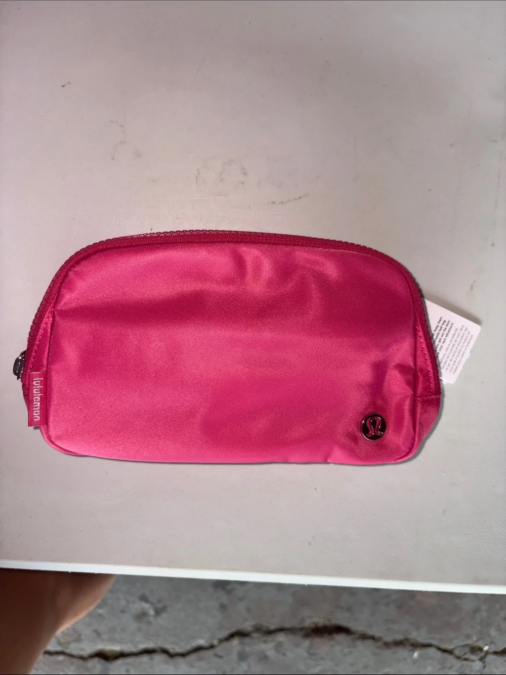 lululemon athletica Hot Pink belt bag with silver accents